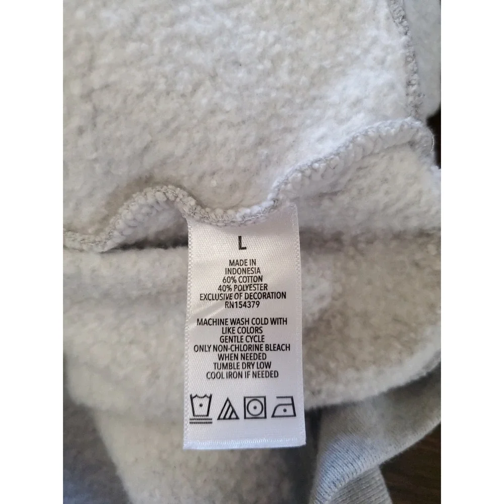 Aeropostale Womens Gray 1987 Aero Logo Hoodie Sweatshirt Pullover L - Picture 7 of 7